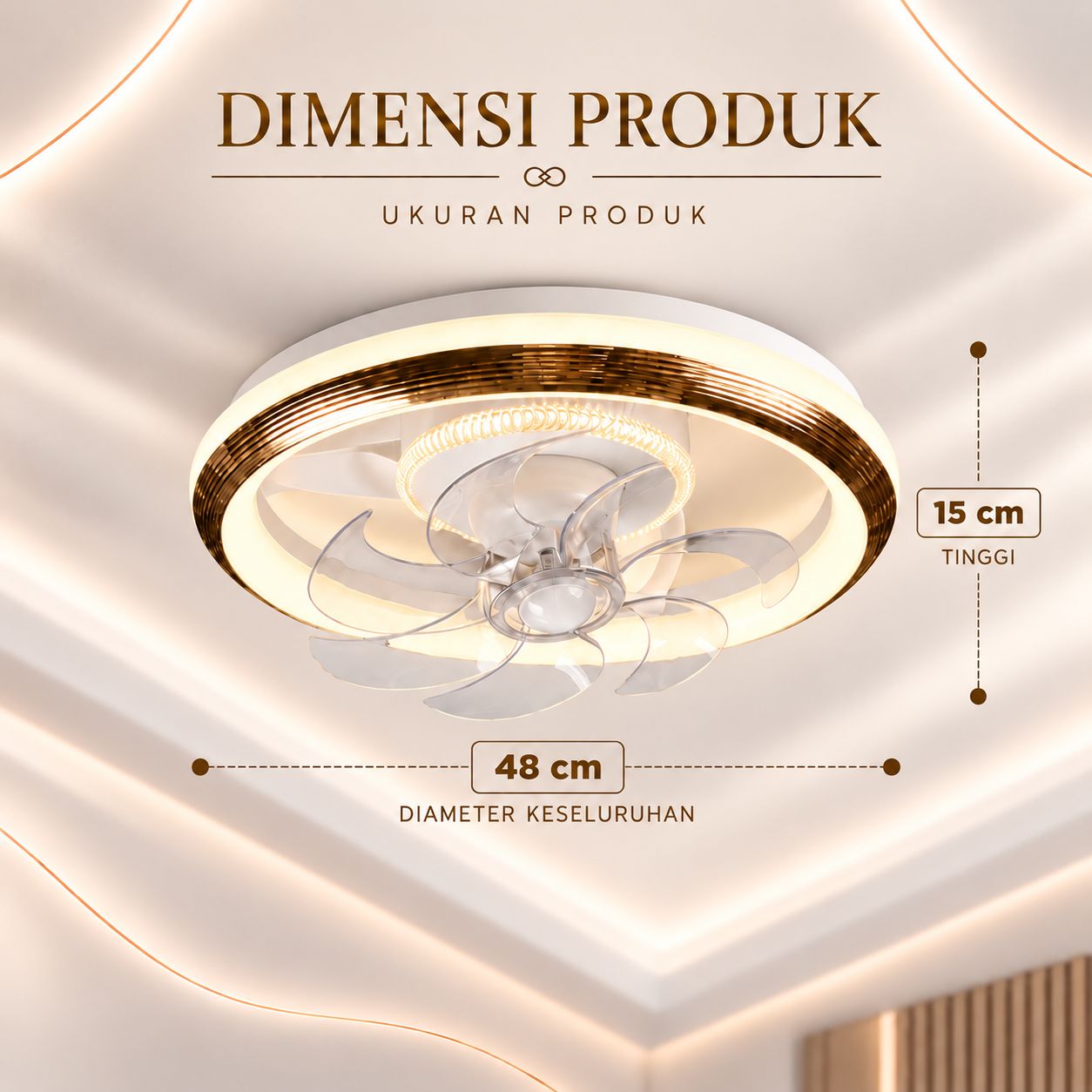 360° Dynamic Rotate Fan Foto produk 3