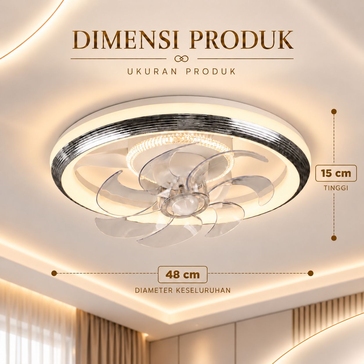 360° Dynamic Rotate Fan Foto produk 3