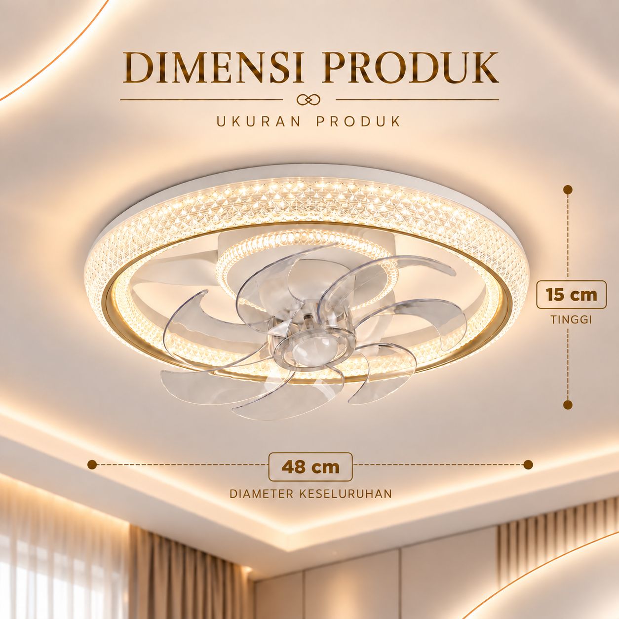 360° Dynamic Rotate Fan Foto produk 3